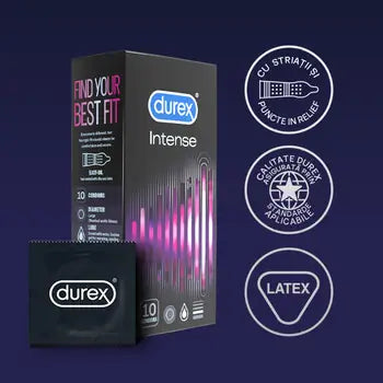 Condoms Intense Orgasmic, 10 pieces, Durex