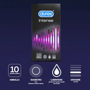 Condoms Intense Orgasmic, 10 pieces, Durex