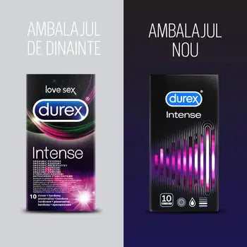 Condoms Intense Orgasmic, 10 pieces, Durex