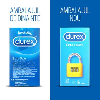 Condoms Extra Safe , 12 pieces, Durex