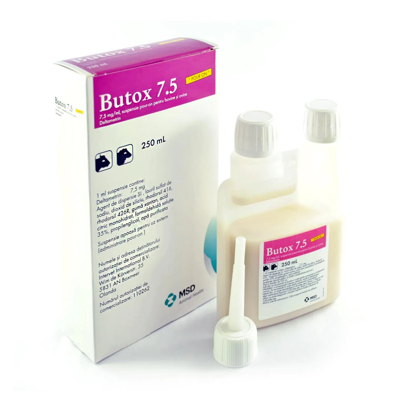 BUTOX 7,5% Pour-On 250ml Fleas Ticks Mange Mites Lice for cattle and sheep
