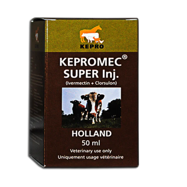KEPROMEC Super 50ml Antiparasitic Ivermectine, Clorsulon For Bovine