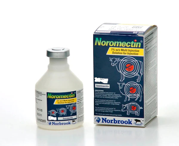 NOROMECTIN Ivermectin 1% Rogna Vermifugo Bovini,suini, ovini 100ml ...
