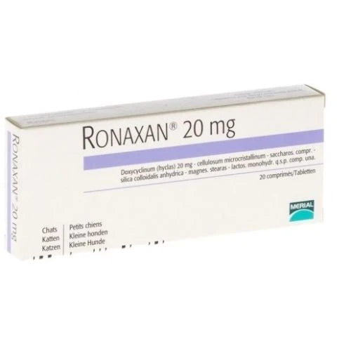 RONAXAN 20mg 20pils For Small DOGS Infections